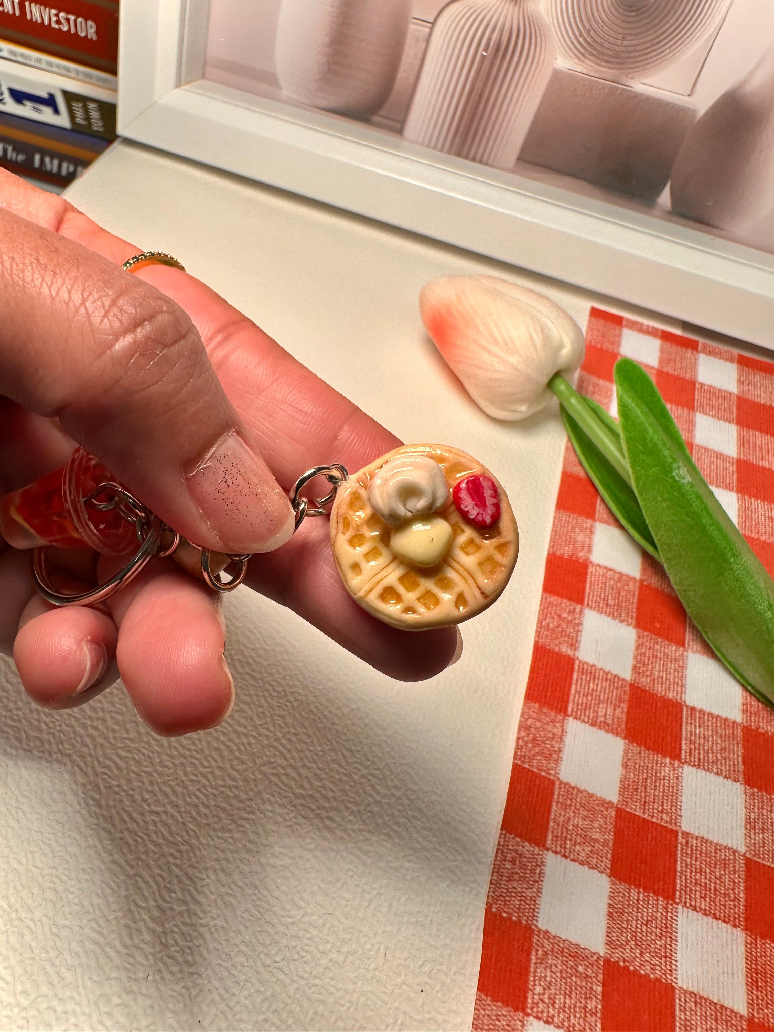 Waffle Keychain