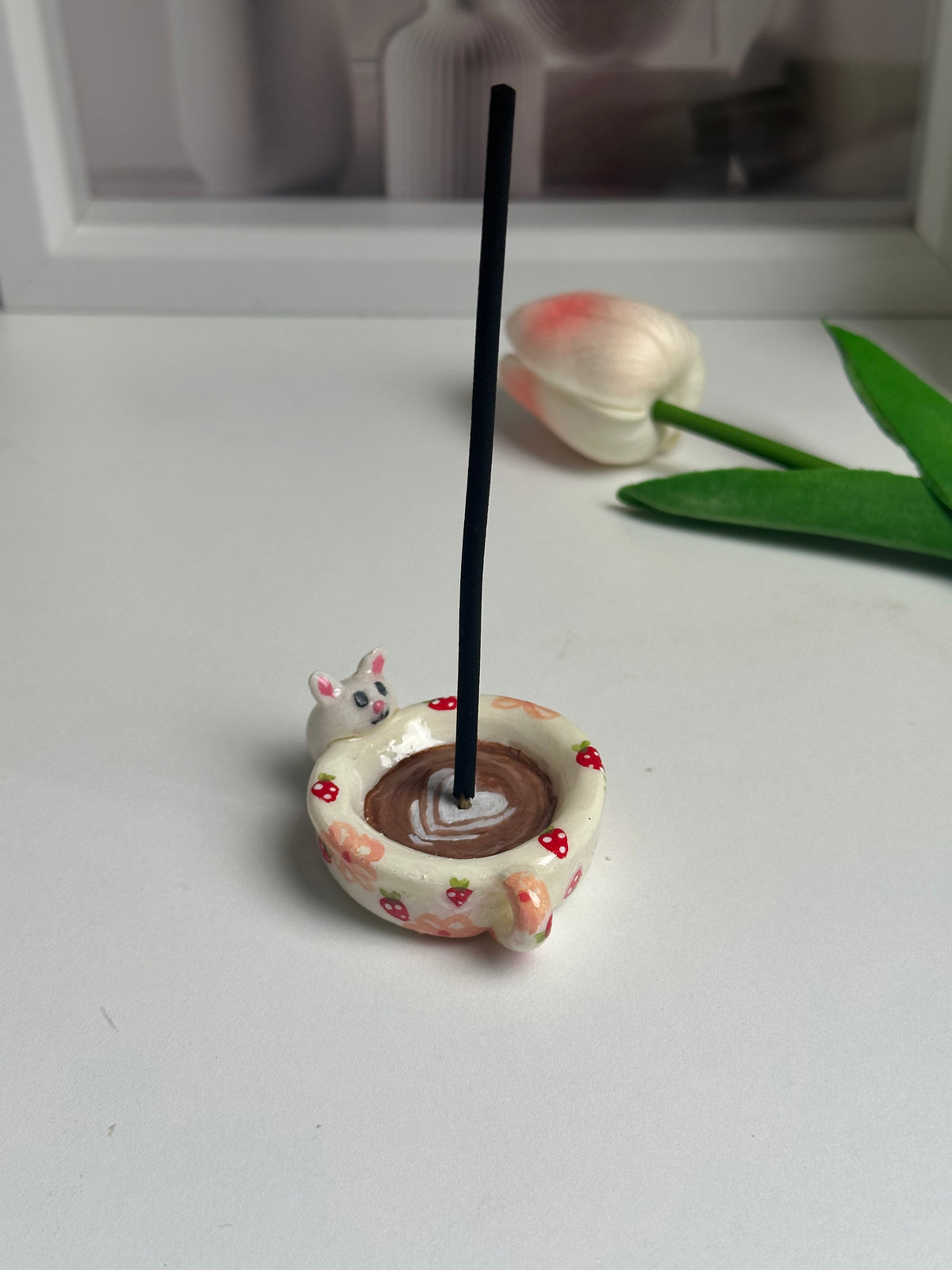 Coffee Bunny Incense Holder
