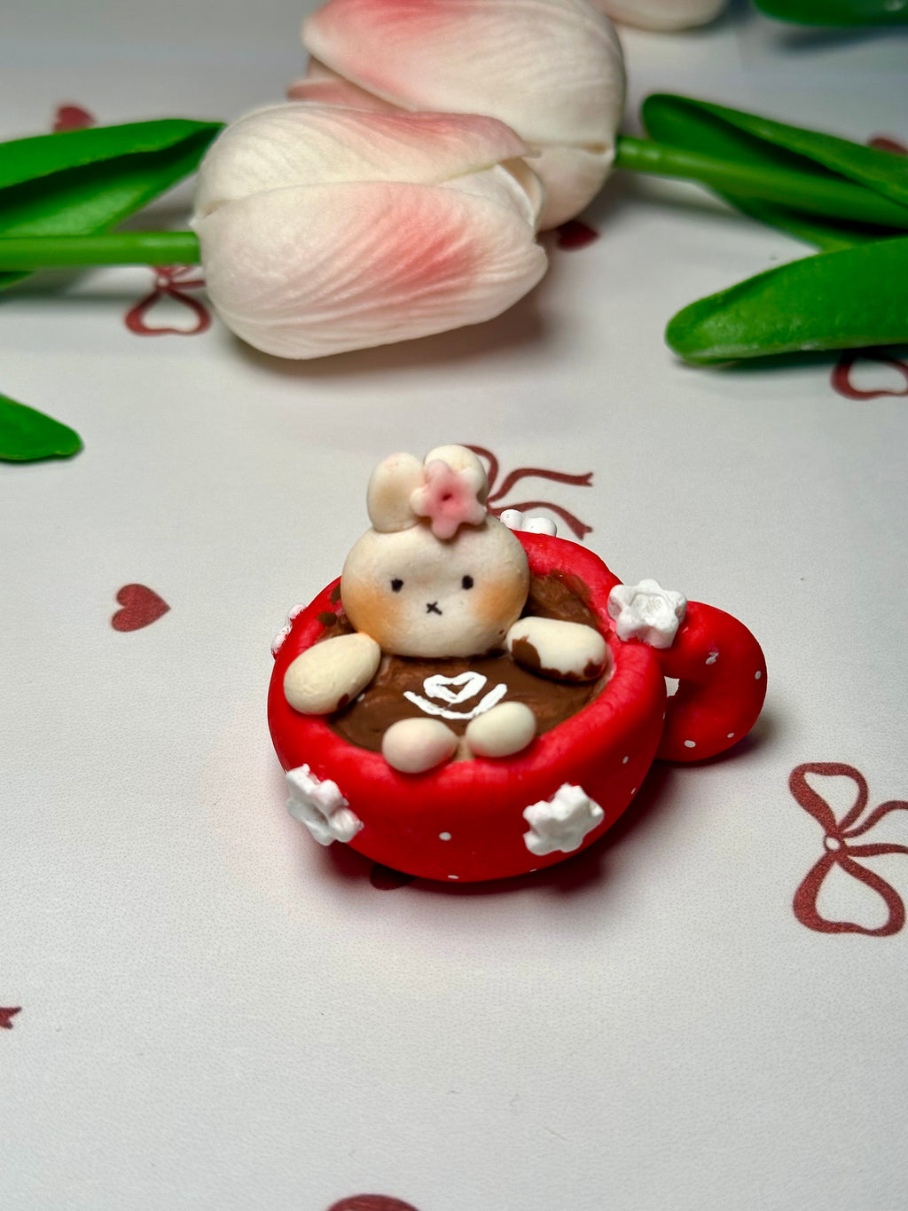 Hot Chocolate Bunny Desk Buddy