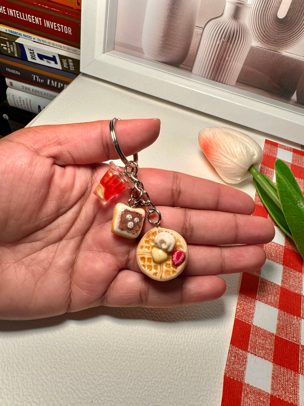 Waffle Keychain
