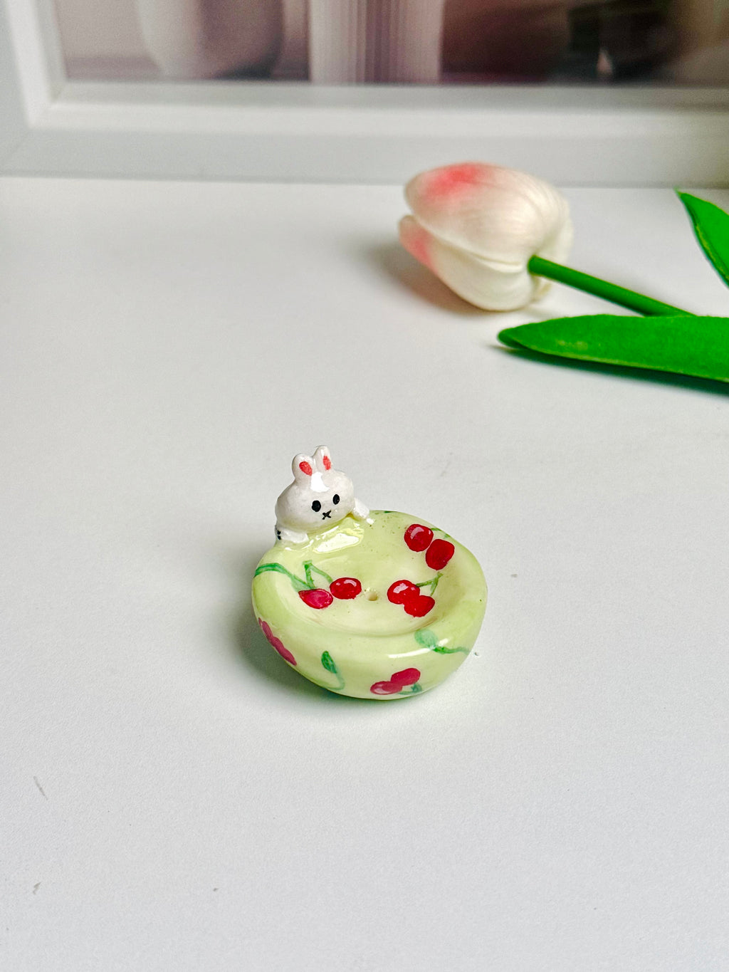 Cherry Bunny Incense Holder