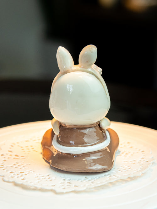 Clay mini photo holder - Cute Bunny Rabbit photo/card holder